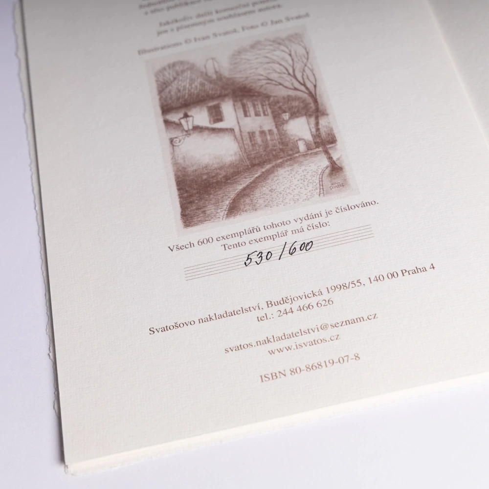 KNIHA Vyznání Praze - Bibliofilie Ivana Svatoše